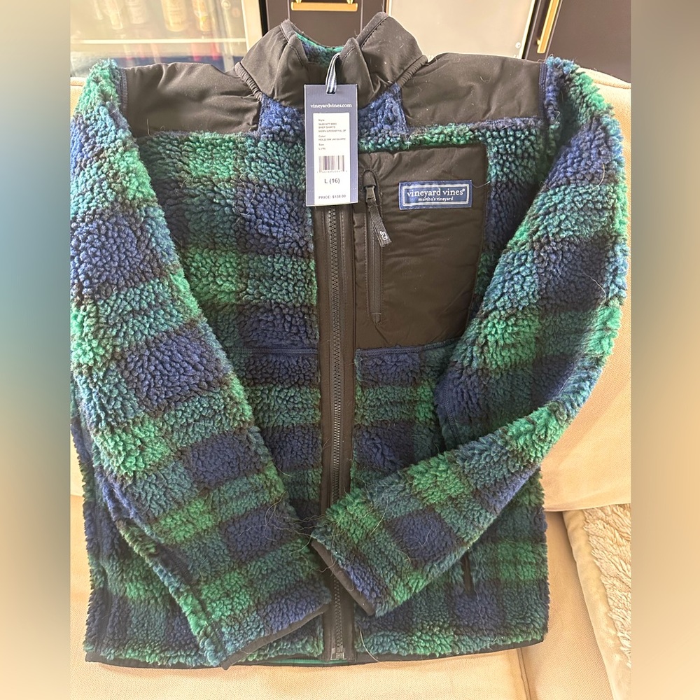Vineyard Vines Sherpa Full Zip Jacket new with tags